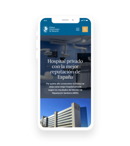 Rediseño de la web de la CUN Clínica universidad de Navarra